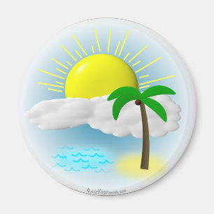 Palme, Sun und Strand Magnet