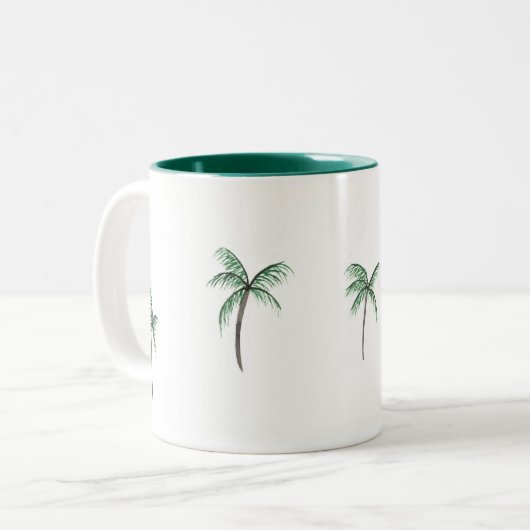 Palme-Tassen u. Trinkbehälter Zweifarbige Tasse (Vorderseite Links)