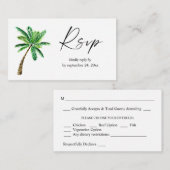 Palme Tree 2SM UAWG Tropical Hawaiian Mitteilungskarte (Vorne/Hinten)