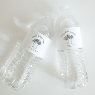 Palme Tree Bacheloretto Wasserflaschenetikett