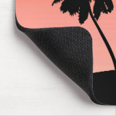 Palme Tree Silhouette auf Sunset Orange Mousepad (Ecke)