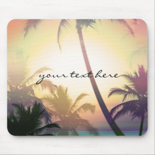 Palme-tropische Hitze-Strand-Sommer-Mausunterlage Mousepad