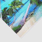 Palme-tropischer Insel-Strand Seidenpapier (Ausschnitt)