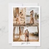 Palme tropischer Vegetation 3 Foto Hochzeit Einladung (Rückseite)