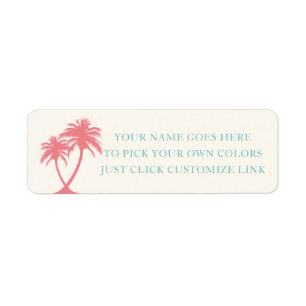 Palme-tropisches Strand-Thema-Editable Farben