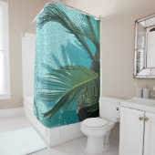 Palme über dem Wasser Duschvorhang (Beispiel)