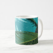 Palme über dem Wasser Kaffeetasse (VorderseiteRechts)