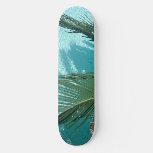 Palme über dem Wasser Skateboard (Vorderseite)