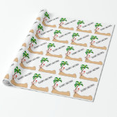 Palme und Flamingo-tropisches Weihnachten Geschenkpapier (Ungerollt)