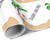 Palme und Flamingo-tropisches Weihnachten Geschenkpapier (Rolleneckpunkt)