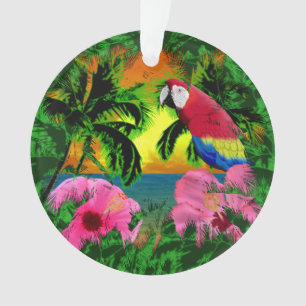 Palme-und Insel-Sonnenuntergänge Ornament