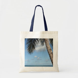 Palme und karibisches Meer Tragetasche
