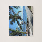 Palme und Pier in Belize Puzzle (Vertikal)