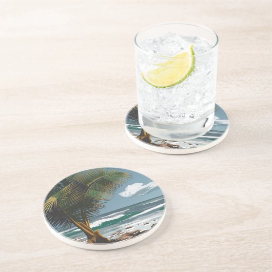 Palme und Strand Untersetzer (Seite)