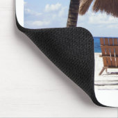 Palme-und Stühle Mexiko-Strand Mousepad (Ecke)