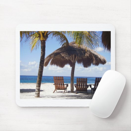 Palme-und Stühle Mexiko-Strand Mousepad (Mit Mouse)