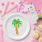 Palme verziert für Weihnachten Pappteller (Party)