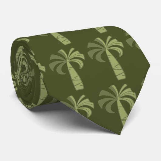 Palme-Vintage hawaiische Krawatte (Gerollt)