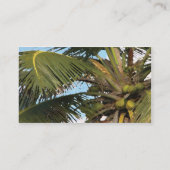 Palme-Visitenkarte - Blau Visitenkarte (Rückseite)