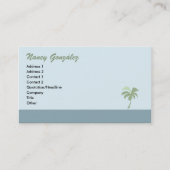 Palme-Visitenkarte - Blau Visitenkarte (Vorderseite)