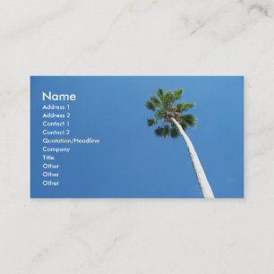 Palme-Visitenkarte West Palm Beach Florida Visitenkarte