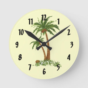 Palme-Wanduhr Runde Wanduhr