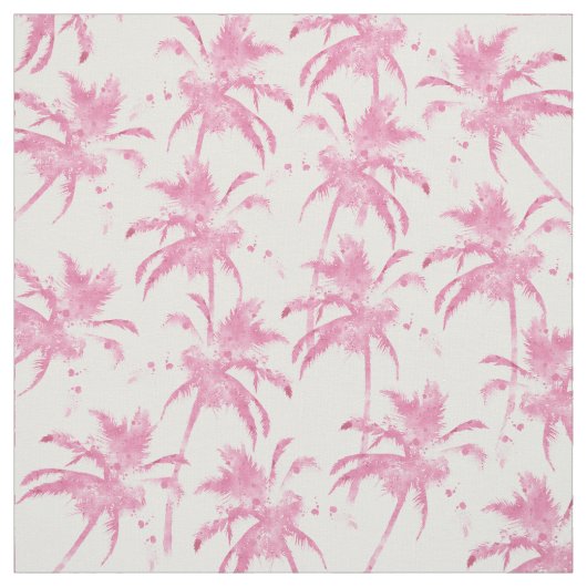 Palmemuster des rosa Aquarells modernes Stoff (Muster)