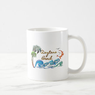 Palmen 3d, Wellen u. Sonnenuntergang DAYTONA BEACH Kaffeetasse