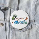 Palmen 3d, Wellen u. Sonnenuntergang KEY WEST Button (Beispiel)