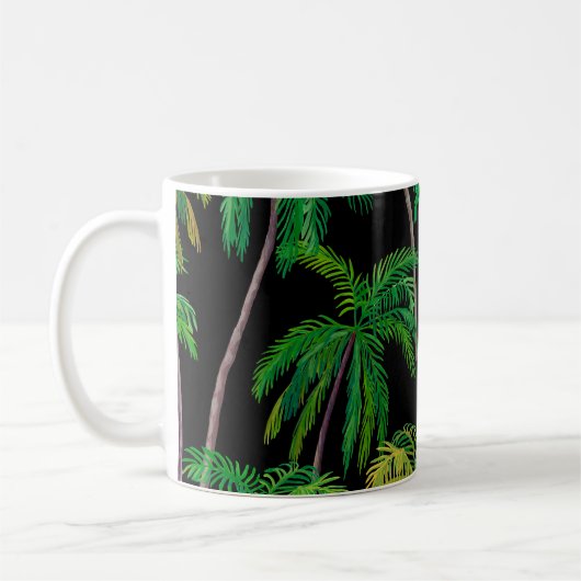 Palmen: Acrylsommer-Muster. Kaffeetasse (Links)