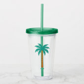 Palmen Acryltrinkbecher (Vorderseite)