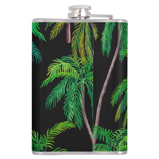 Palmen: Akryllisches Sommermuster. Flachmann (Rückseite)