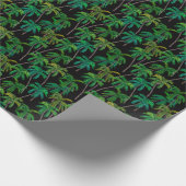 Palmen: Akryllisches Sommermuster. Geschenkpapier (Ecke)