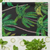 Palmen: Akryllisches Sommermuster. Geschirrtuch (Gefaltet)