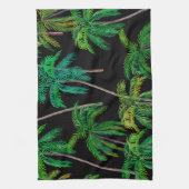 Palmen: Akryllisches Sommermuster. Geschirrtuch (Vertikal)
