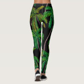 Palmen: Akryllisches Sommermuster. Leggings (Rückseite)