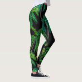 Palmen: Akryllisches Sommermuster. Leggings (Rechts)