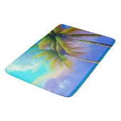 Palmen als Night Falls Tropical Badematte (Schrägansicht)