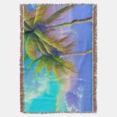 Palmen als Night Falls Tropical Decke (Vorderseite Vertikal)