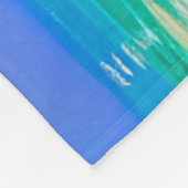 Palmen als Night Falls Tropical Fleecedecke (Ecke)