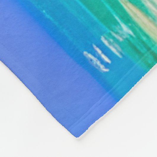 Palmen als Night Falls Tropical Fleecedecke (Ecke)