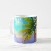 Palmen als Night Falls Tropical Kaffeetasse (Vorderseite Links)