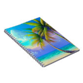 Palmen als Night Falls Tropical Notizblock (Rechte Seite)