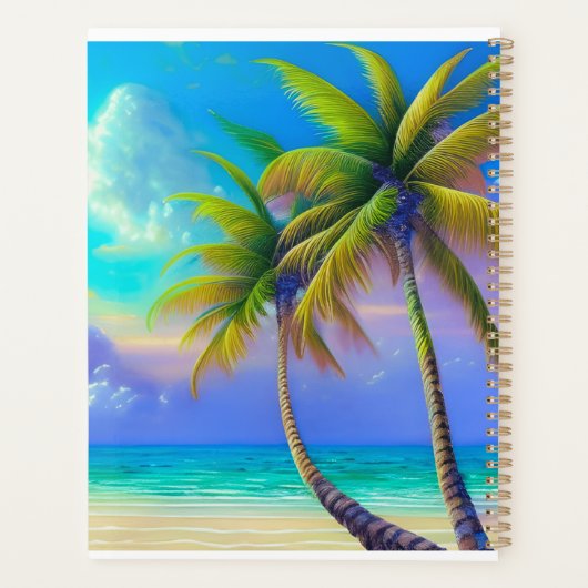 Palmen als Night Falls Tropical Planer (Rückseite)