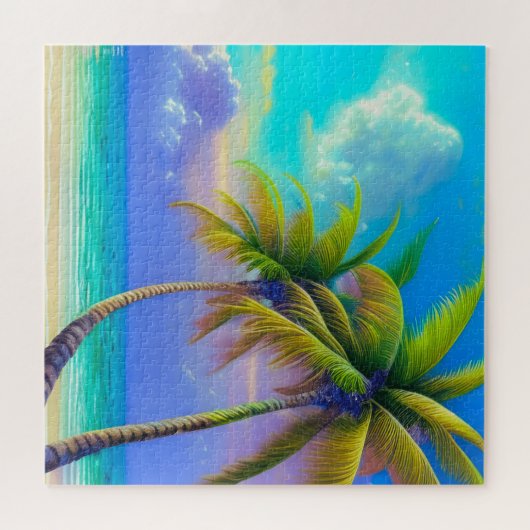 Palmen als Night Falls Tropical Puzzle (Horizontal)