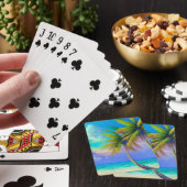 Palmen als Night Falls Tropical Spielkarten (In Situ)
