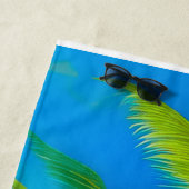 Palmen als Night Falls Tropical Strandtuch (Beispiel)