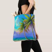 Palmen als Night Falls Tropical Tasche (Von Nahem)