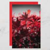 Palmen am Feuer Briefpapier (Vorne/Hinten)