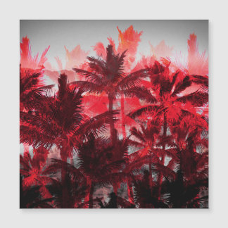 Palmen am Feuer Magnetkarte